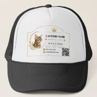 Custom Bengal Cattery Modern Trucker Hat