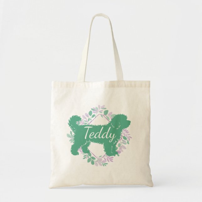 Custom Bernedoodle Tote Bag Soulful Memory Name (Front)