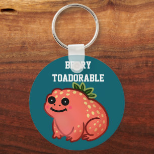 Custom Berry Toadorable Strawberry Frog Key Ring