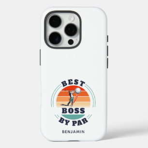 Custom Best Boss By Par Retro Golf Lover iPhone 16 Pro Case