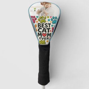 Custom Best cat mum ever 2 photo gifts Golf Head Cover