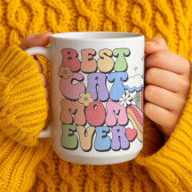 Custom Best Cat Mum Ever Personalised Coffee Mug