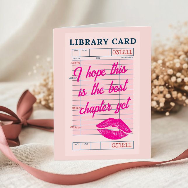 Custom Best Chapter Yet Cute Bookish Library Gift Card (Creator Uploaded)