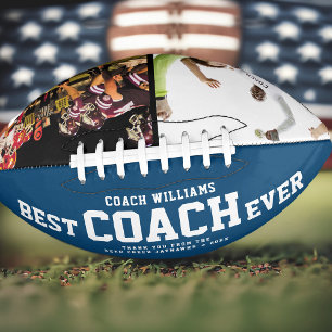 Custom BEST COACH EVER Cool Thank You 2 Photos Football