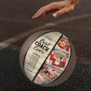Custom Best Coach Ever Photo Keepsake Basketball