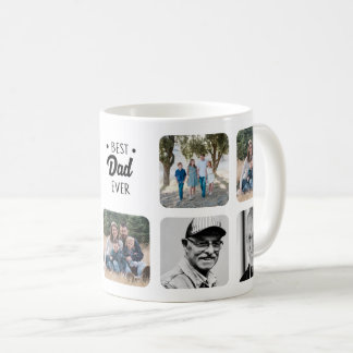 Custom Best Dad Ever Add Photo Collage Personalise Coffee Mug