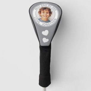 Custom Best Dad Ever By Par Grey Photo Golf Head Cover