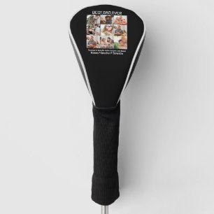 Custom Best Dad Ever Fathers Day 9 Photo Collage Golf Head Cover