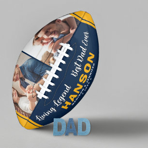 Custom BEST DAD EVER Father's Day Photo Football