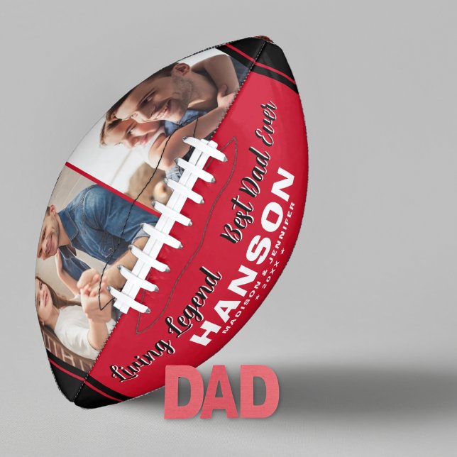 Custom BEST DAD EVER Father's Day Photo  Football (Creator Uploaded)
