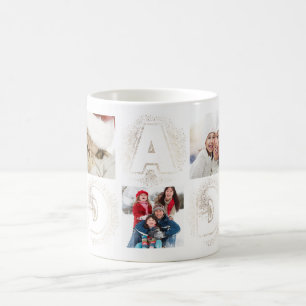 Custom Best DAD Ever Gold Multi Photo Mug