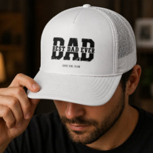 Custom Best Dad Ever Trucker Hat Father's Day Gift