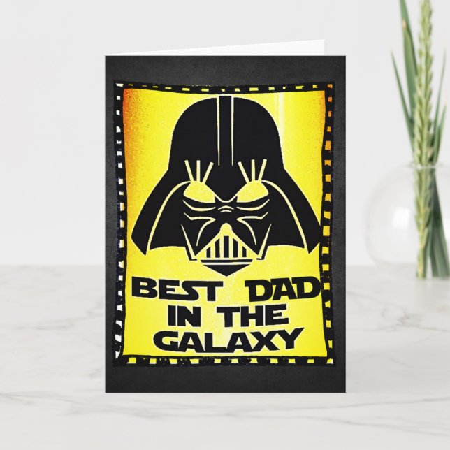 Custom BEST DAD IN THE GALAXY Aesthetic Card (Front)