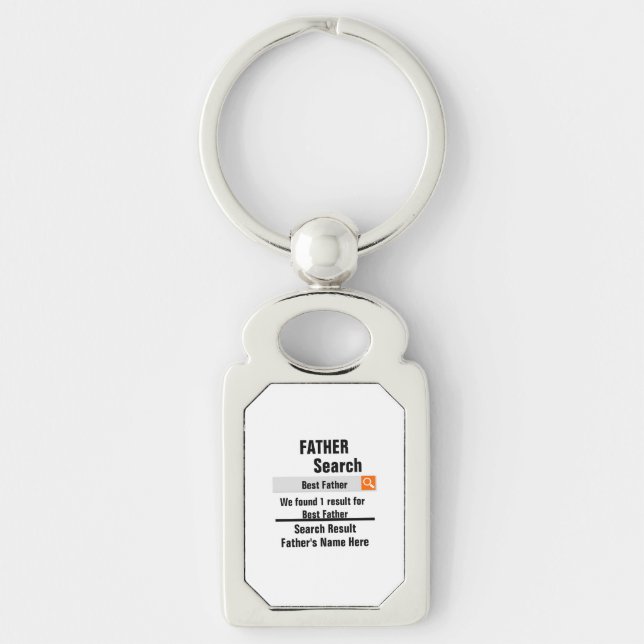 Custom Best Father search result funny fathers day Key Ring (Front)