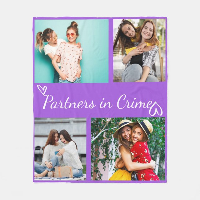 Custom Best Friend Photo Throw Keepsake Gift Fleece Blanket (Front)