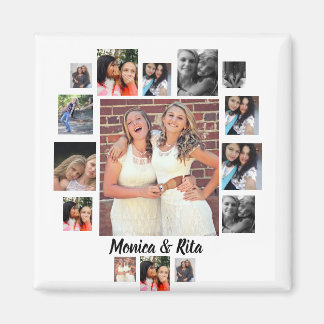 Custom Best Friends 15 Photo Collage  Magnet