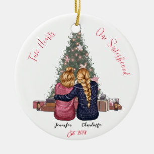 Custom Best friends Friendship Ceramic Ornament