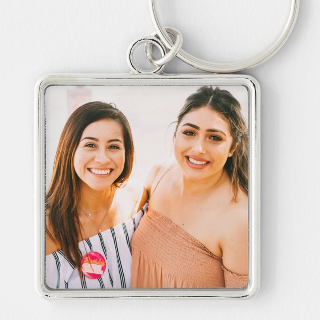 Custom Best Friends Photo Key Ring (Front)