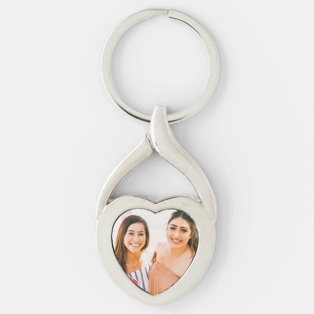 Custom Best Friends Photo Key Ring (Front)