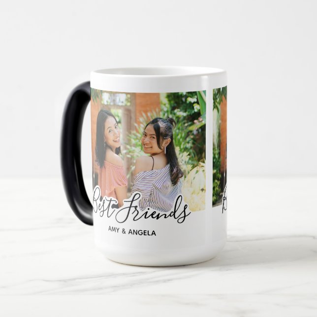 Custom Best Friends Photo Magic Mug (Front Left)