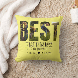 Custom Best Friends Pillow with Names & Photo