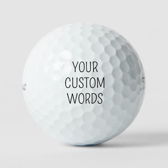 Custom Best Gift for Men for Dad, Custom Text  Golf Balls (Front)
