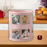 Custom Best Gigi Grandkids 6 Photo Collage Pink Mug<br><div class="desc">Unique photo collage mug  in pink personalised with 6 grandchildren pictures for grandma's birthday or any holiday . Makes a special keepsake mug for grandmother.</div>