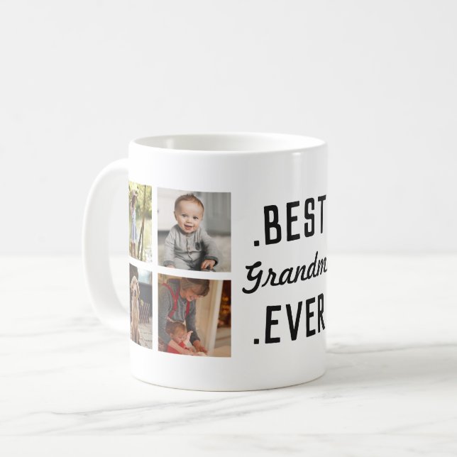 Custom Best Grandma Ever Photo Mug (Front Left)