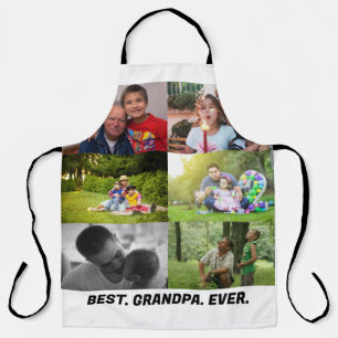 Custom Best grandpa ever 6 photo collage  Apron