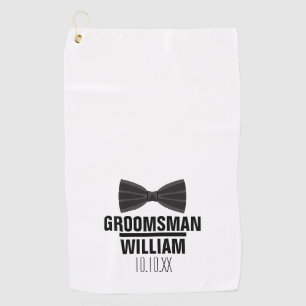 Custom Best Man Groomsman Wedding Golf Towel