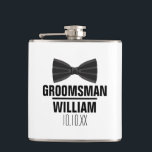 Custom Best Man Groomsman Wedding Hip Flask<br><div class="desc">Personalise the name for your best man,  groomsmen or any other wedding party guest. Designed by Thisisnotme©</div>