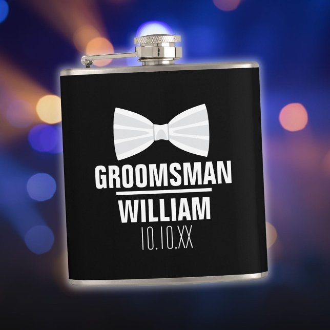 Custom Best Man Groomsman Wedding Hip Flask (Custom Best Man Groomsman Wedding Flask)