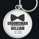 Custom Best Man Groomsman Wedding Key Ring<br><div class="desc">Personalise the name for your best man,  groomsmen or any other wedding party guest. Designed by Thisisnotme©</div>