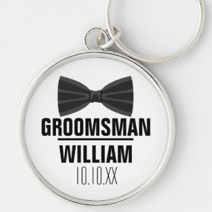 Custom Best Man Groomsman Wedding Key Ring