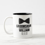 Custom Best Man Groomsman Wedding Two-Tone Coffee Mug<br><div class="desc">Personalise the name for your best man,  groomsmen or any other wedding party guest. Designed by Thisisnotme©</div>