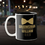 Custom Best Man Groomsman Wedding Two-Tone Coffee Mug<br><div class="desc">Personalise the name for your best man,  groomsmen or any other wedding party guest. Designed by Thisisnotme©</div>