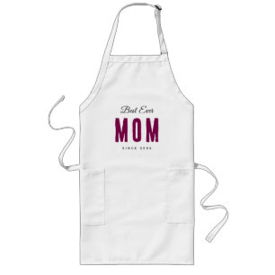 Custom “Best Mom Ever” Massage – Add Name & Text Long Apron