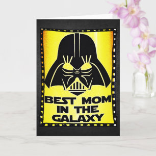 Custom BEST MOM IN THE GALAXY Aesthetic Greeting Card