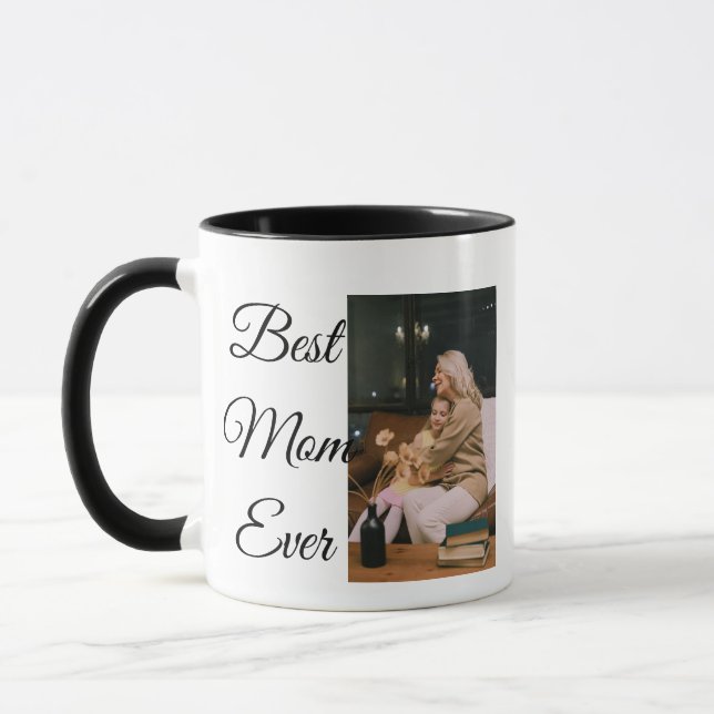 Custom Best Mum Ever Mug - Personalised Photo  (Left)