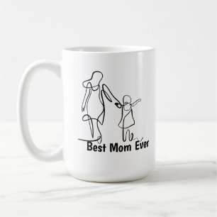 Custom Best Mum Ever Two-Tone Mug, 15 oz Coffee Mug
