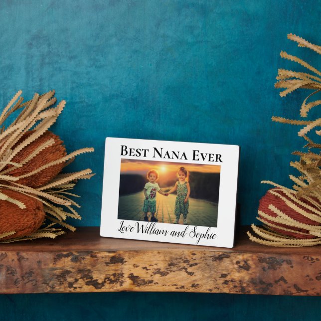 Custom Best Nana Ever Photo  Plaque (Side)