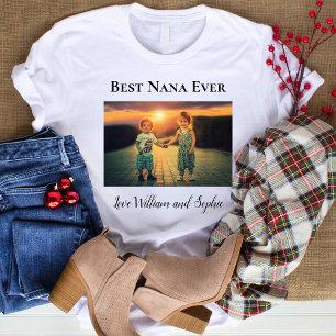 Custom Best Nana Ever Photo  T-Shirt