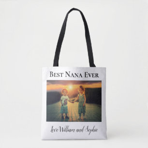 Custom Best Nana Ever Photo Tote Bag