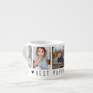 Custom Best Poppy Ever 5 Photo Collage Espresso Cup