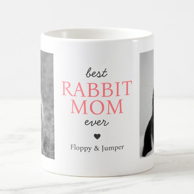 Custom Best Rabbit Mum Ever Photo Collage Coffee Mug (Custom Best Rabbit Mom Ever Photo Collage Coffee Mug)