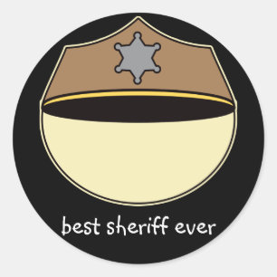 Custom Best Sheriff Ever Classic Round Sticker