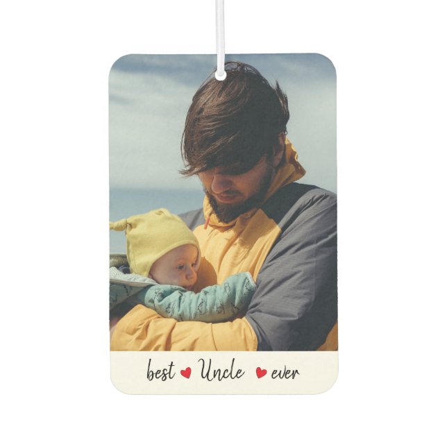 Custom Best Uncle Ever 2 Photo  Car Air Freshener (Front)