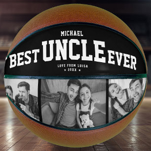 Custom BEST UNCLE EVER Modern Cool Family 3 Photo  Basketball
