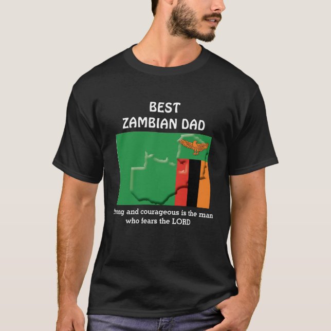 Custom BEST ZAMBIAN DAD T-Shirt (Front)