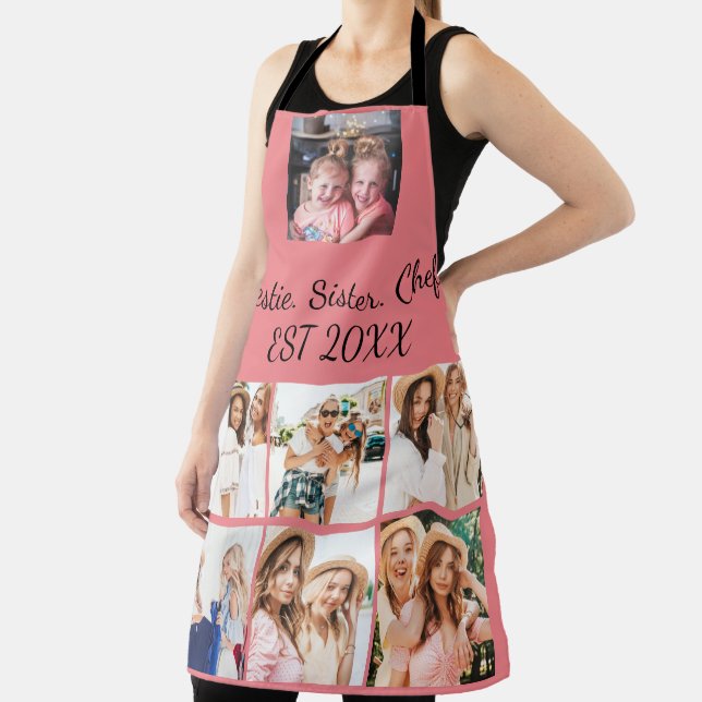 Custom Bestie Sister Chef since 20XX 7 photo  Apron (Insitu)